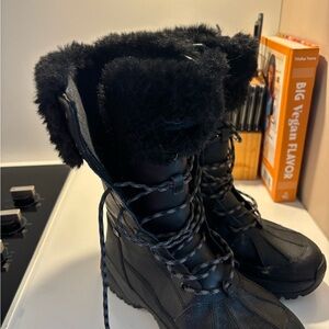 UGG Black Lace Up Boots